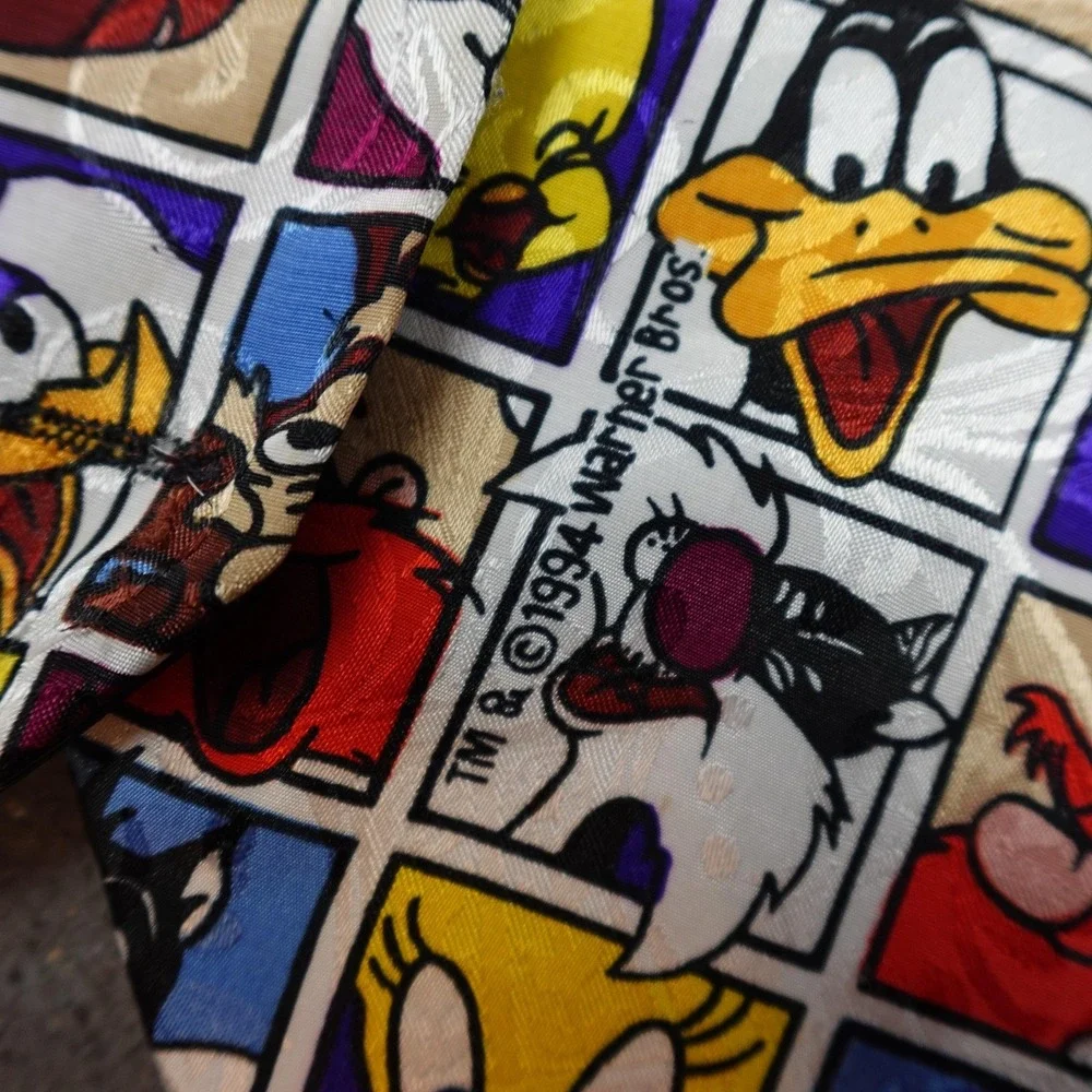 Vintage Looney Tunes Vest Mens Medium Multicolor Cartoon Characters Novelty 90s